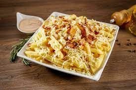 Batata frita c/ Queijo e Bacon